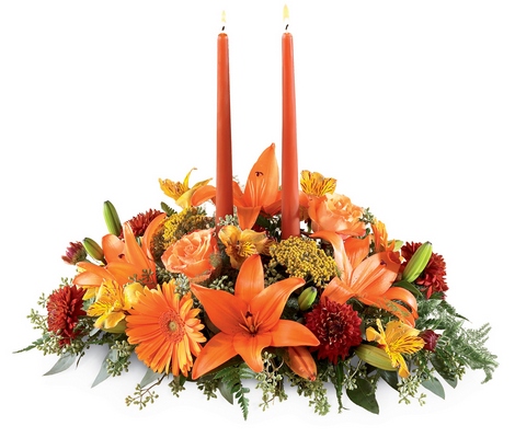 Bright Autumn Centerpiece<b> from Flowers All Over.com 